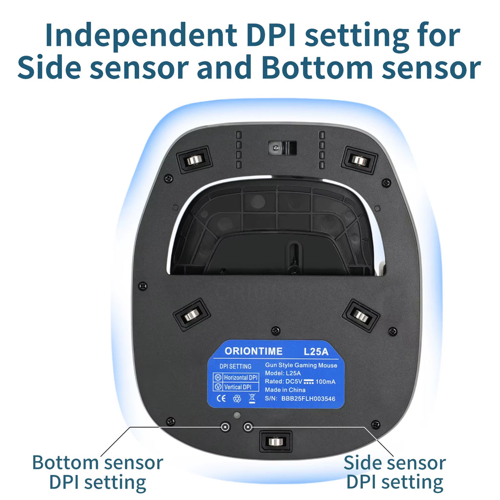 L25A Gun Mouse FPS Game Pistol Handle Grip Wired Peripherals Pc Custom Gamer Accessories Shooting Mice